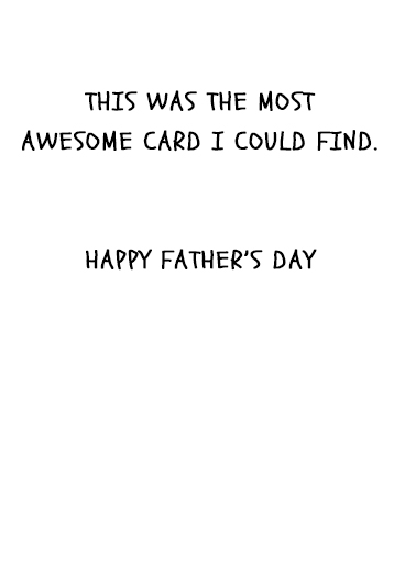 Ninja Father Day 5x7 greeting Card Inside