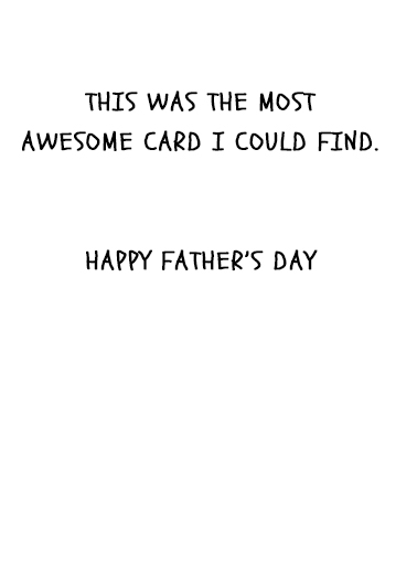 Ninja Father Day  Ecard Inside