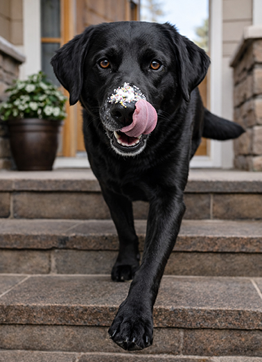 No Birthday Cake Dog Funny Animals Card Cover