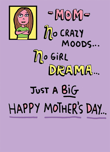 No Drama Witty Ecard Cover