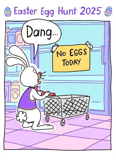No Eggs Easter Ecard Cover