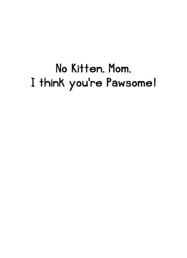 No Kitten Funny Card Inside