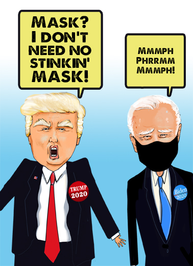 No Mask Trump Funny Political Card Cover