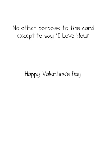 No Other Porpoise Cute Animals Card Inside