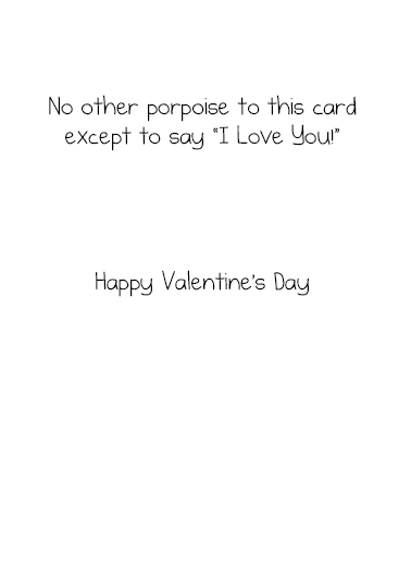 No Other Porpoise  Card Inside