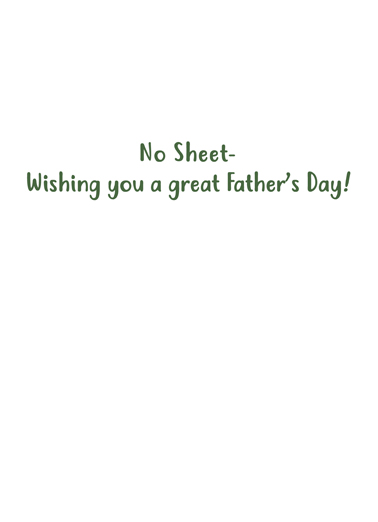 No Sheet Dad Father's Day Card Inside