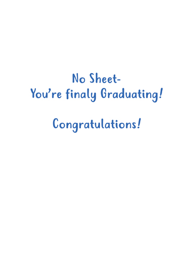 No Sheet Grad Graduation Card Inside