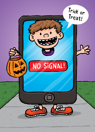 No Signal Halloween Card Cover