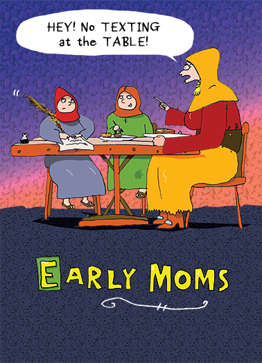 No Texting For Any Mom Ecard Cover