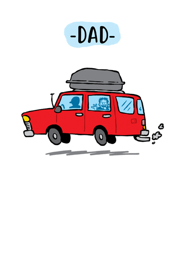 No Vacation DAD Illustration Card Cover