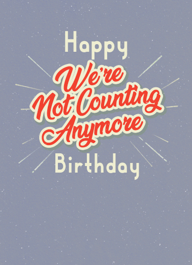 Not Counting Anymore Tim Card Cover
