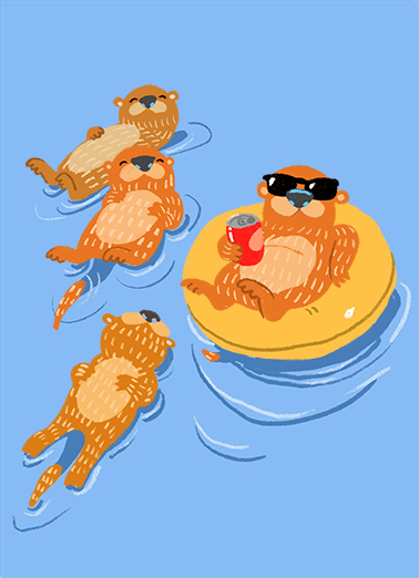 Not Like the Otters FD Father's Day Card Cover