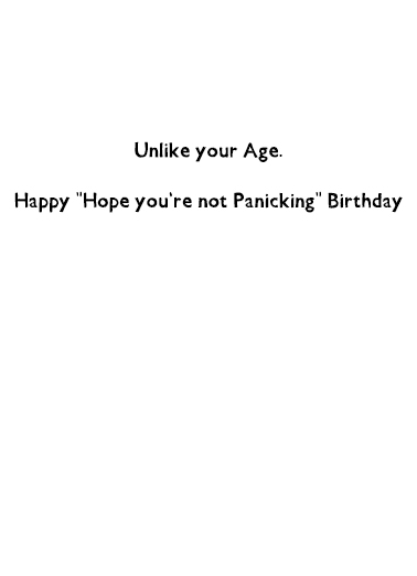 Not Panic Birthday Ecard Inside