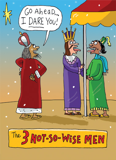 Not So Wisemen 5x7 greeting Card Cover