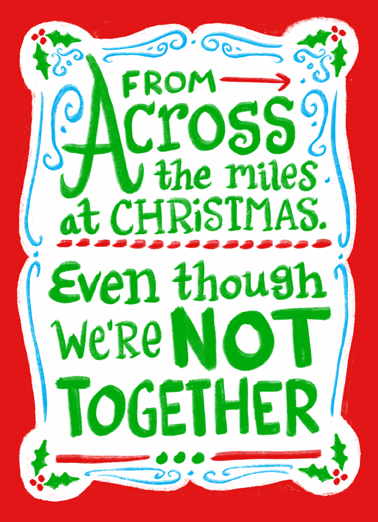 Not Together Xmas Lettering Card Cover