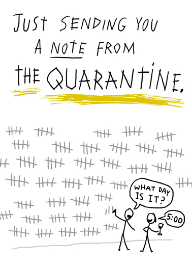 Note from Quarantine Miss You Ecard Cover