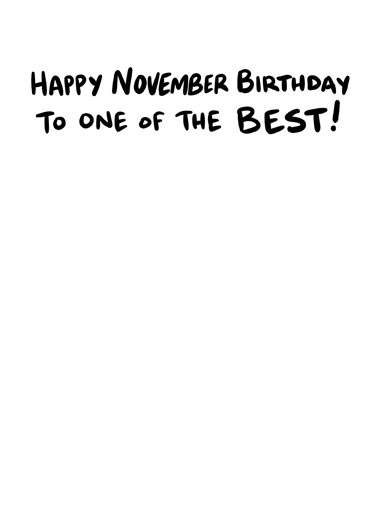 November Best Bday Birthday Card Inside