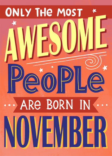 November Birthday November Birthday Card Cover