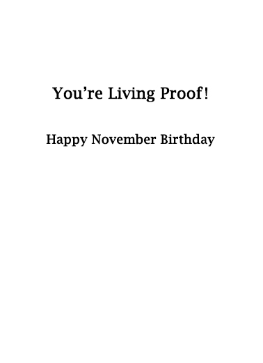 November Birthday  Card Inside