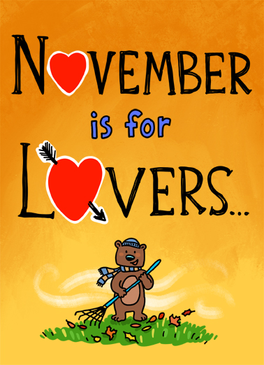 November Lovers November Birthday Card Cover