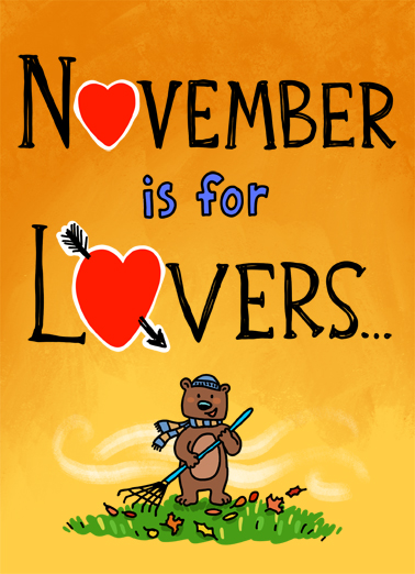 November Lovers Fall Birthday Ecard Cover