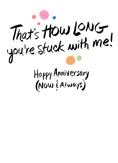 Now and Always Anniversary For Husband Card Inside