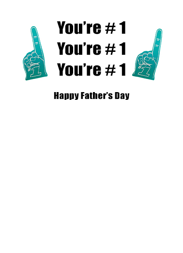 Number 1 FD Father's Day Ecard Inside