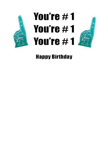 Number 1 Birthday Card Inside