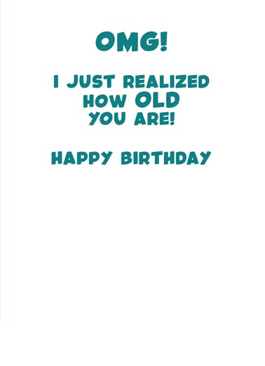OMG Dog Glasses Birthday Card Inside