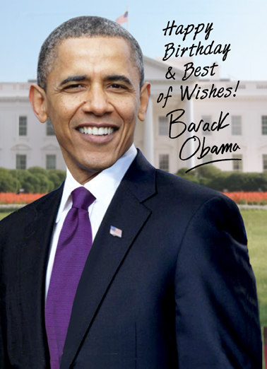 Obama Autograph White House Ecard Cover