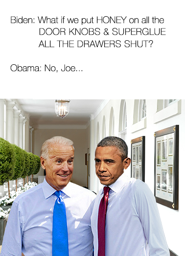 Obama Biden Prank Funny Political Card Cover