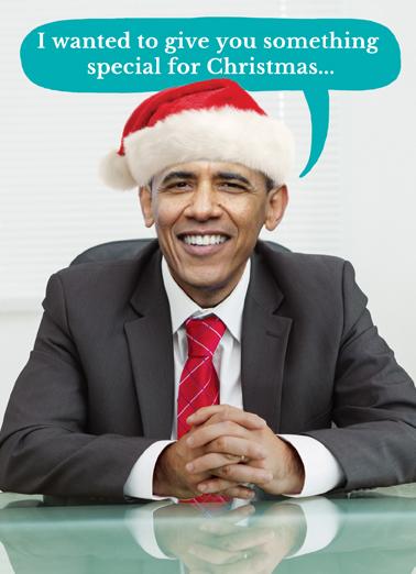 Obama Christmas Hope Funny Political Card Cover