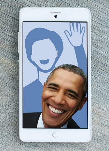 Obama Selfie Add Your Photo Ecard Cover