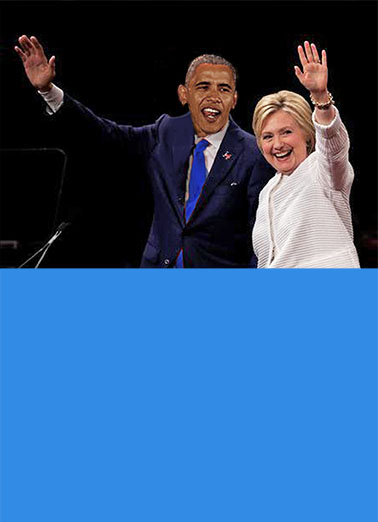 Obama and Hillary Funny Political Card Cover