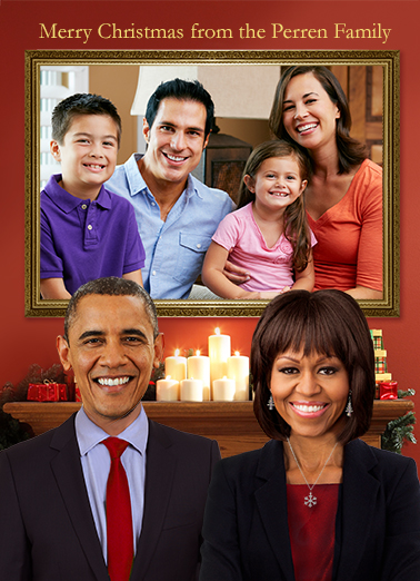 Obamas Christmas  Ecard Cover