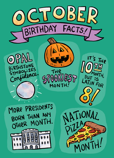 October Bday Facts October Birthday Ecard Cover