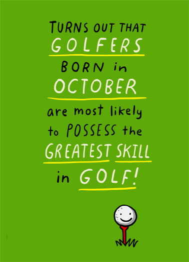 October Golfer Tim Ecard Cover