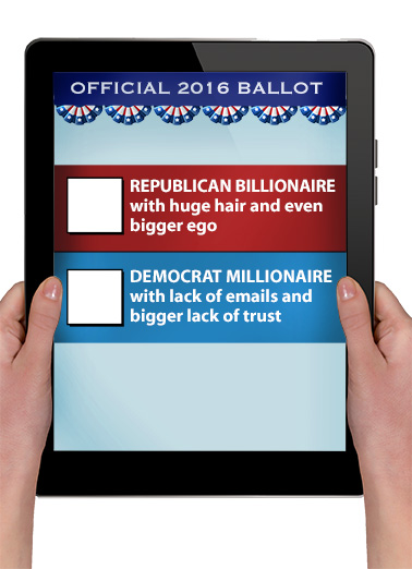 Official 2016 Ballot Hillary Clinton Ecard Cover