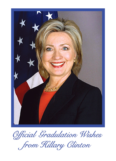 Official Hillary Grad 5x7 greeting Ecard Cover