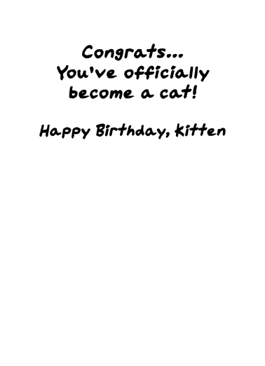 Officially A Cat Megan Card Inside