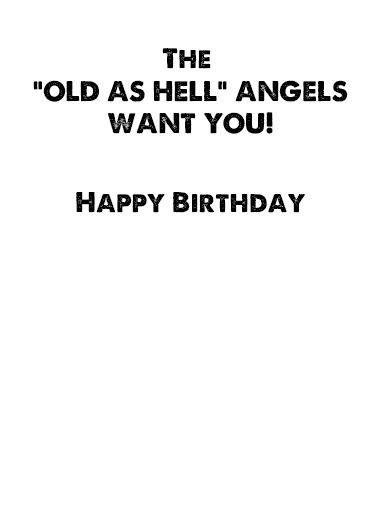 Old Angels Birthday Card Inside