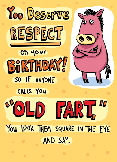 Old Fart Illustration Card Cover