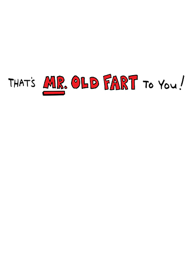 Old Fart Illustration Card Inside