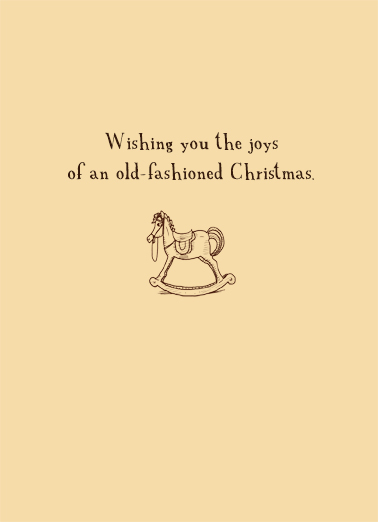Old Fashioned Christmas Christmas Wishes Card Inside