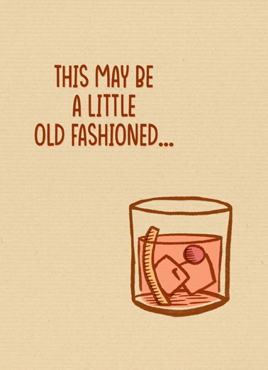 Old Fashioned For Dad Card Cover