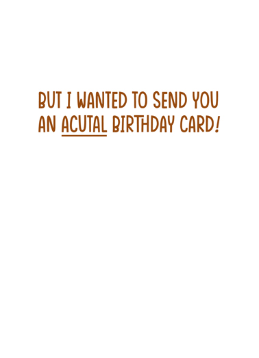 Old Fashioned Birthday Ecard Inside