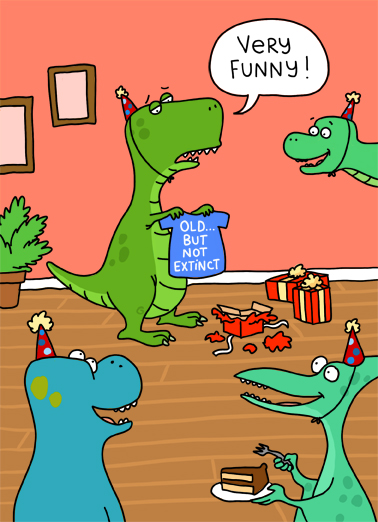 Old Not Extinct Birthday Ecard Cover