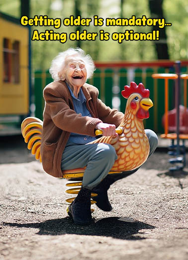 Older is Optional Birthday Card Cover