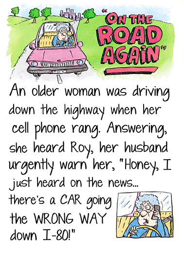 On the Road Again Funny Card Cover