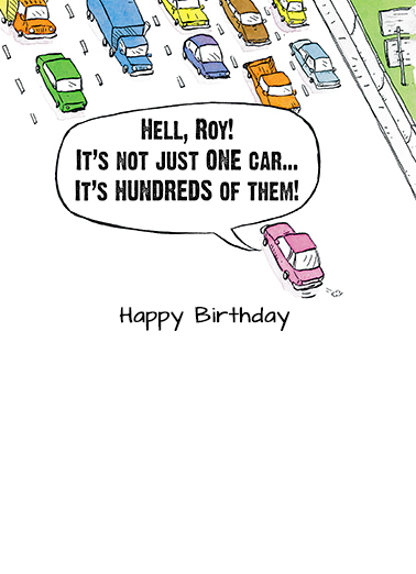 On the Road Again Aging Ecard Inside